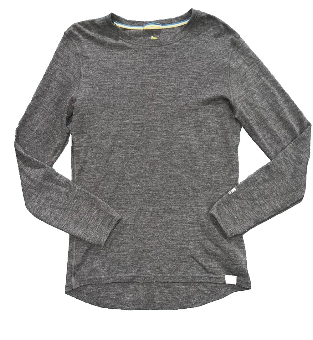 MERIWOOL Shirt Mens S Gray merino wool Thermal Base Layer 250g Moisture A009718